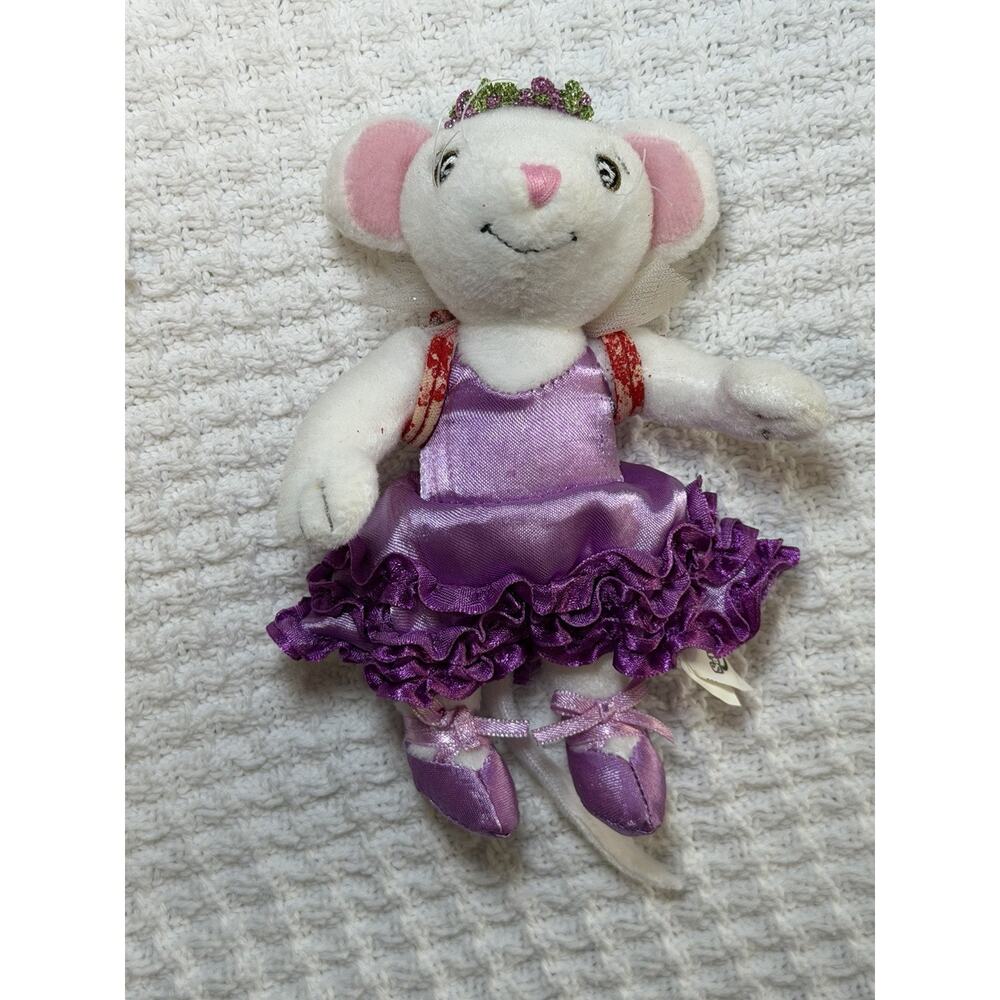 2005 SABABA PLUSH ANGELINA BALLERINA Purple MOUSE Halo Backpack